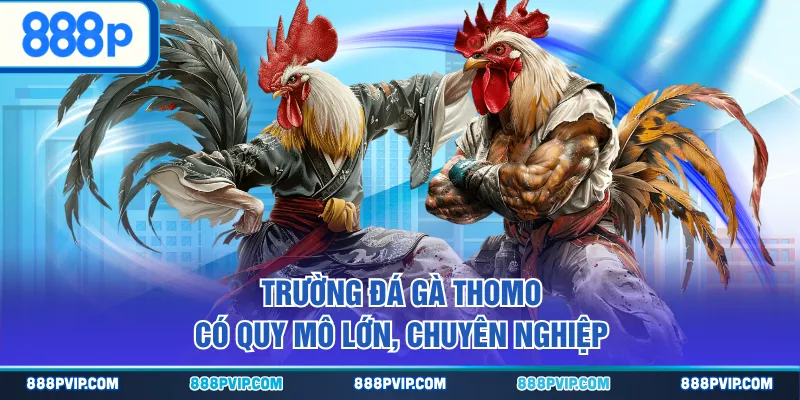 Trường đá gà Thomo có quy mô lớn, chuyên nghiệp